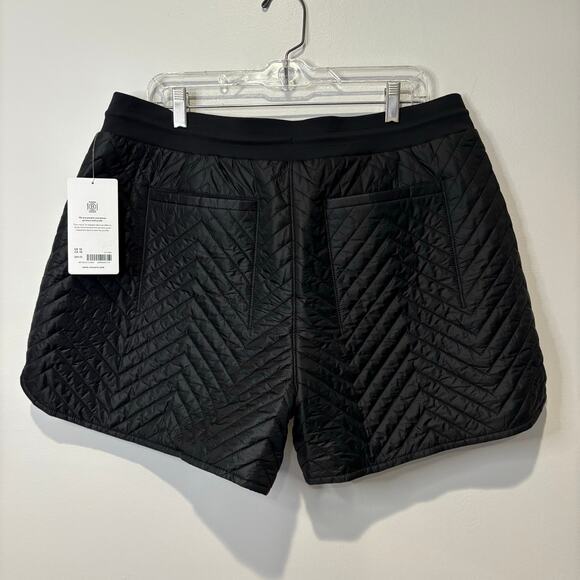 ATHLETA Apres Quilted DOWN Ski Hiking Shorts Zip Pockets Size 16 Black NWT - Picture 4 of 8